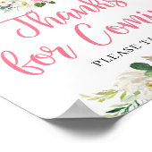 Sweet Elephant rot Rosa Blumendanken für das Komme Poster (Ecke)