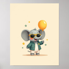 Sweet Elephant Safari Kinderzimmer Kunst, Dichtung Poster