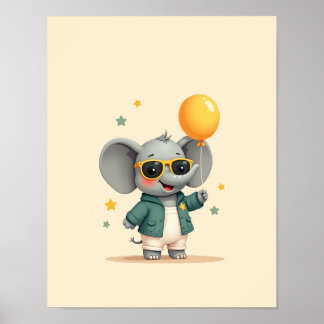 Sweet Elephant Safari Kinderzimmer Kunst, Dichtung Poster