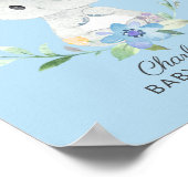 Sweet Elephant Welcome Baby Shower Poster (Ecke)