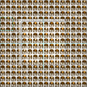 Sweet Elephants Muster Neutrals Braun Stoff (Kachel)