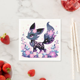 Sweet Enchanted Fox Baby Shower Serviette