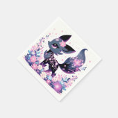 Sweet Enchanted Fox Baby Shower Serviette (Ecke)