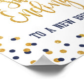 Sweet End to a New Beging Abschluss Sign Poster (Ecke)