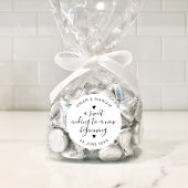 Sweet End to a New Beginning Elegant Quote mit Runder Aufkleber