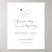 Sweet End to New Beginning Dessert Table Sign Poster (Vorne)