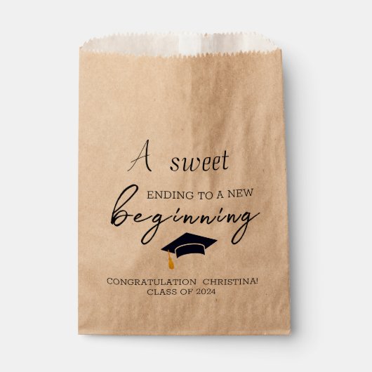 Sweet Ending New Begin Abschluss Geschenktütchen (Vorderseite)