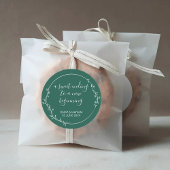 Sweet Ending New Beging Ivy Green Gastgeschenk Hoc Runder Aufkleber