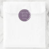 Sweet Ending New Beging Violet Lila Wedding Runder Aufkleber (Tasche)