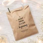 Sweet Ending New Beginner Rustic Script Hochzeit Geschenktütchen (Ausgeschnitten)