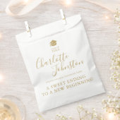 Sweet Ending New Beginning Gold Graduation Party Geschenktütchen (Ausgeschnitten)