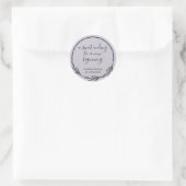 Sweet Ending New Beginning Lavender Lila Hochzeit Runder Aufkleber (Tasche)