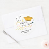 Sweet Ending to New Beginning 2025 Abschluss Runder Aufkleber (Umschlag)