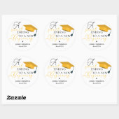 Sweet Ending to New Beginning 2025 Abschluss Runder Aufkleber (Blatt)