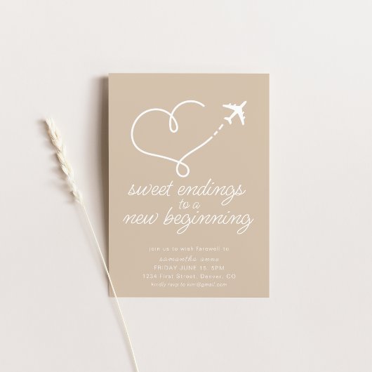 Sweet Endings Moving Retirement Party Einladung