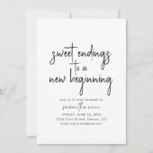 Sweet Endon a New Beginning Party Einladung (Vorderseite)