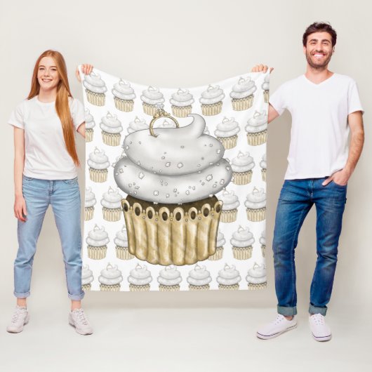 Sweet Engagement Cupcake Fleecedecke (Beispiel)