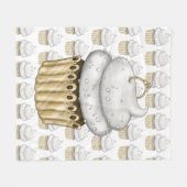 Sweet Engagement Cupcake Fleecedecke (Vorderseite (Horizontal))