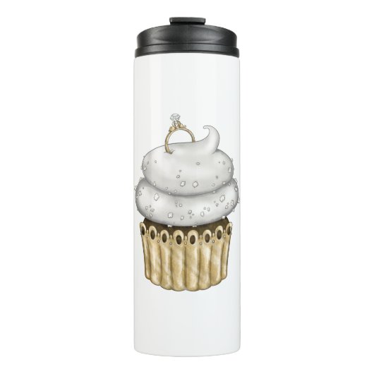 Sweet Engagement Cupcake Thermosbecher (Vorderseite)