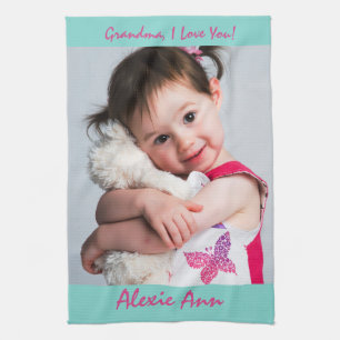 Sweet Enkel sagt: "I Liebe You", Personalisieren Geschirrtuch