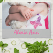 Sweet Enkel sagt: "Ich Liebe dich" Personalisieren Geschirrtuch (Gefaltet)