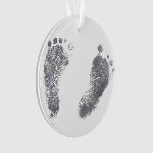 Sweet Erinnerungen Baby Foot Prints Ornament (Vorderseite)