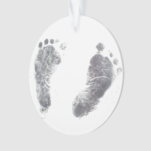 Sweet Erinnerungen Baby Foot Prints Ornament (Vorderseite)