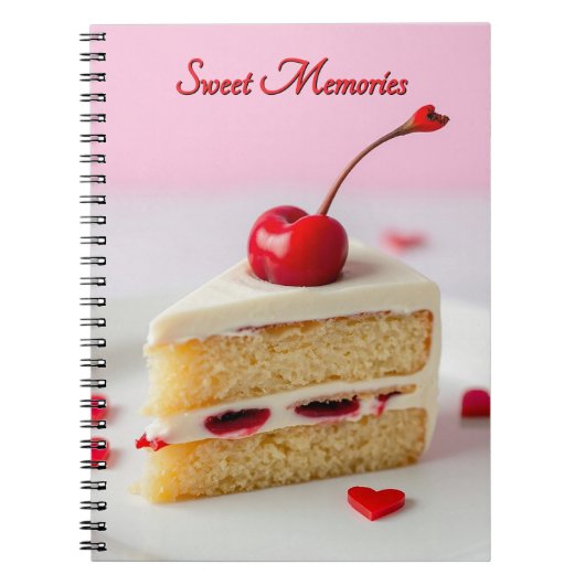 Sweet Erinnerungen Cherry-on-top-Notebook Notizblock (Vorderseite)