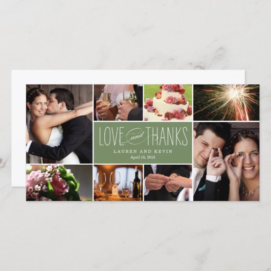 Sweet Erinnerungen Hochzeit danke Ihnen Foto Cards (Vorne/Hinten)