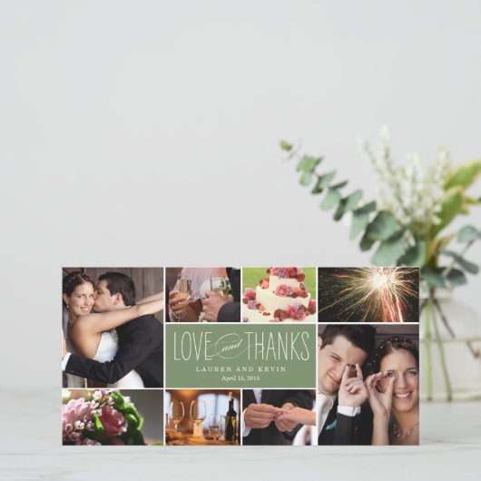 Sweet Erinnerungen Hochzeit danke Ihnen Foto Cards (Stehend Vorderseite)