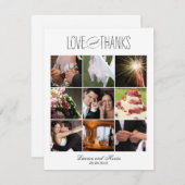 Sweet Erinnerungen Hochzeit Foto Danke, dass Sie K Dankeskarte (Vorne/Hinten)