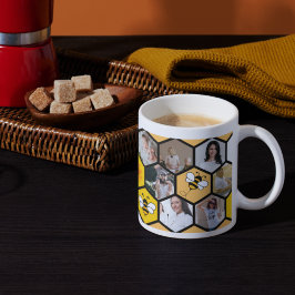 Sweet Erinnerungen: Honeycomb Foto Collage (14 Bil Kaffeetasse
