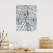 Sweet Fairy and Dragonflies Poster Print (Küche)