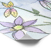 Sweet Fairy and Dragonflies Poster Print (Ecke)