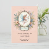 Sweet Fairy Baby Dusche Einladung (Stehend Vorderseite)