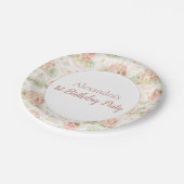 Sweet Fairy First Birthday Girl Pappteller (Schrägansicht)