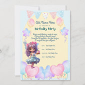 Sweet Fairy Geburtstagsparty Einladung für Mädchen (Vorderseite)