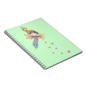 Sweet Fairy mit Hearts Girls Notebook Notizblock (Rechte Seite)