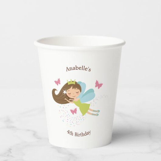 Sweet Fairy Princess Girl's Birthday Pappbecher (Vorderseite)