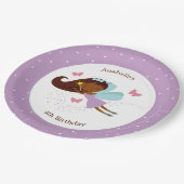 Sweet Fairy Princess Girl's Birthday Pappteller (Schrägansicht)