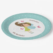 Sweet Fairy Princess Girl's Birthday Pappteller (Schrägansicht)