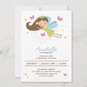 Sweet Fairy Princess Girl's Geburtstagsparty Einladung (Vorderseite)