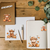 Sweet Fall Highland Kuh Große Aufkleber