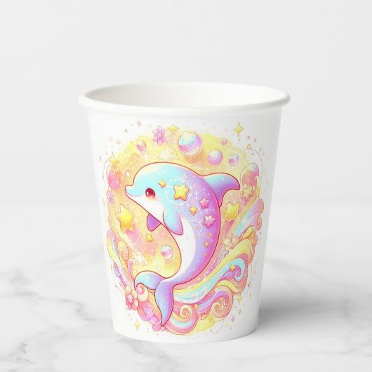 Sweet Fantasy Dolphin Baby Dusche Pappbecher (Vorderseite)