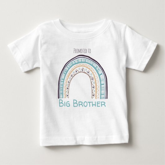 Sweet farbenfroher Regenbogen Großbruder offenbare Baby T-shirt (Vorderseite)