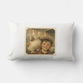 Sweet Farm Boy Chicken Pillow Lendenkissen