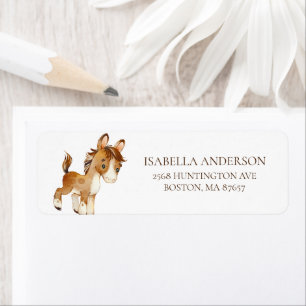 Sweet Farm Horse Baby Duschnadel Etikett