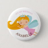 Sweet Fee Princess "Birthday Girl" Personalisiert Button (Vorderseite)