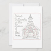 Sweet Fellowship Gingerbrot Church Coloring Card (Vorderseite)