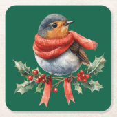 Sweet Festive Bird Rechteckiger Pappuntersetzer (Vorderseite)